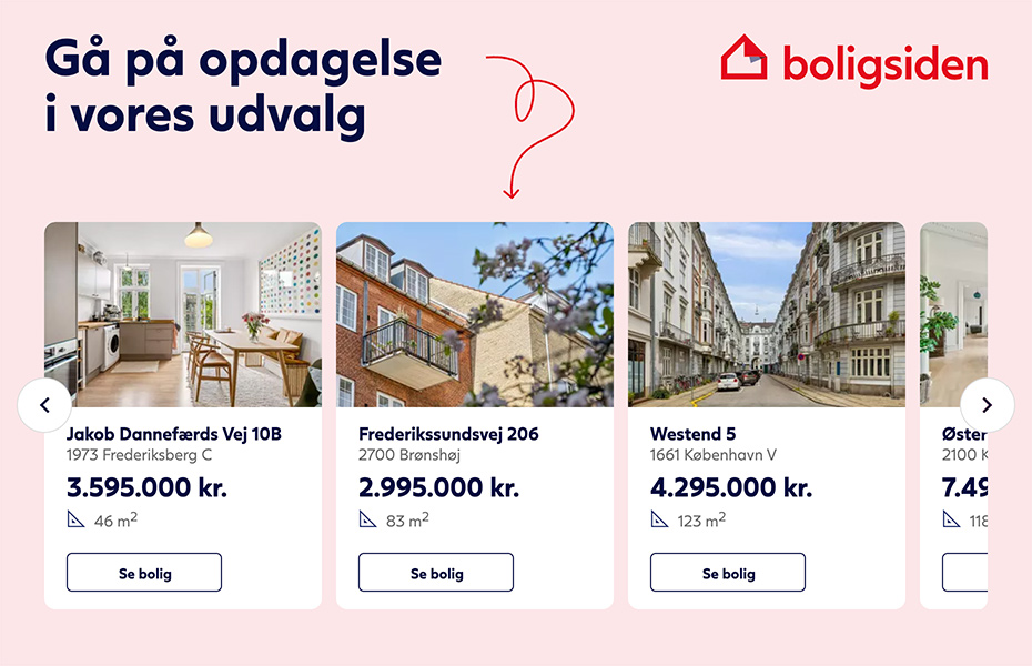 Boligsiden - dynamisk feed på boliger